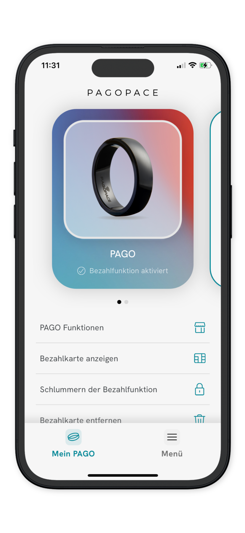 PAGOPAGE App Design: Home Screen